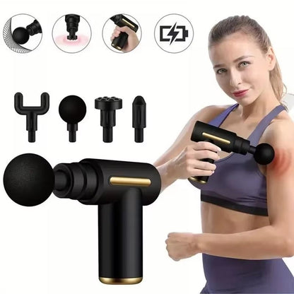 Fascial Massage Gun Electric Percussion Pistol Massager Body Neck Back Deep Tissue Muscle Relaxation