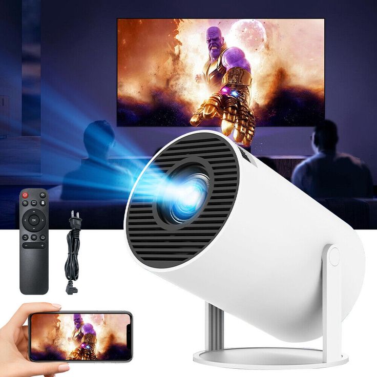 Portable Mini Projector, 4K 1080P Full HD Projector